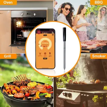 Plastic Economic Bluetooth Meat Thermometer Wireless Meat Thermometer Sensor Cooking Portable Food Thermometer
Plastic Economic Bluetooth Meat Thermometer Wireless Meat Thermometer Sensor Cooking Portable Food Thermometer