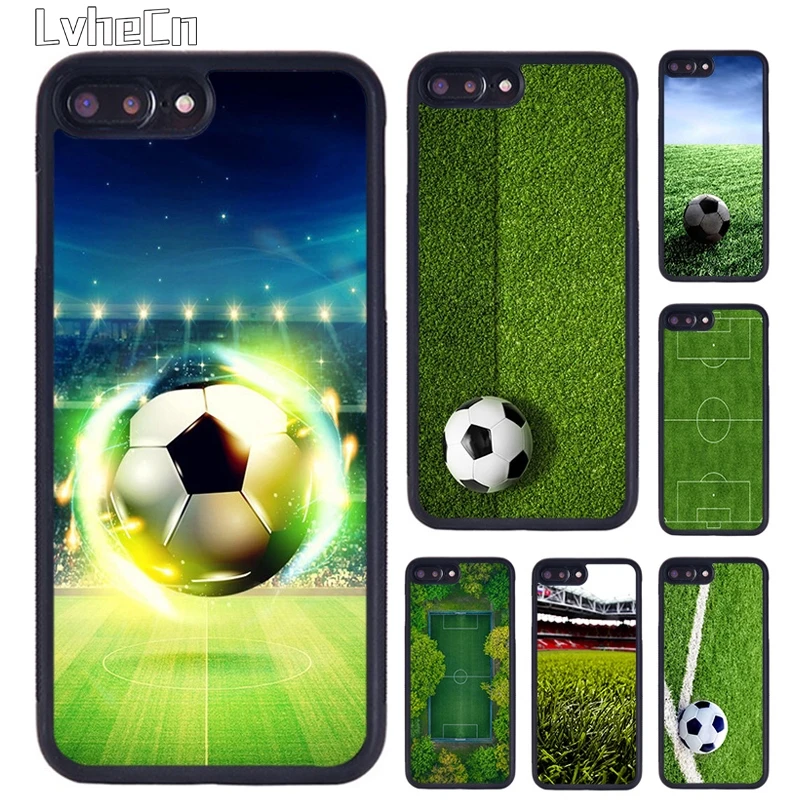 Чехол для телефона LvheCn с изображением футбольного поля iPhone 5 SE 6s 7 8 Plus 11 12 Pro X XR XS Max
