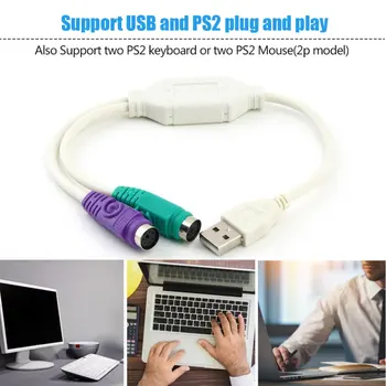 USB Male to PS2 Female Cable Adapter Converter For Keyboard To Mouse Plug and Play Support two PS2 keyboard or two PS2 Mouse
USB Male to PS2 Female Cable Adapter Converter For Keyboard To Mouse Plug and Play Support two PS2 keyboard or two PS2 Mouse
