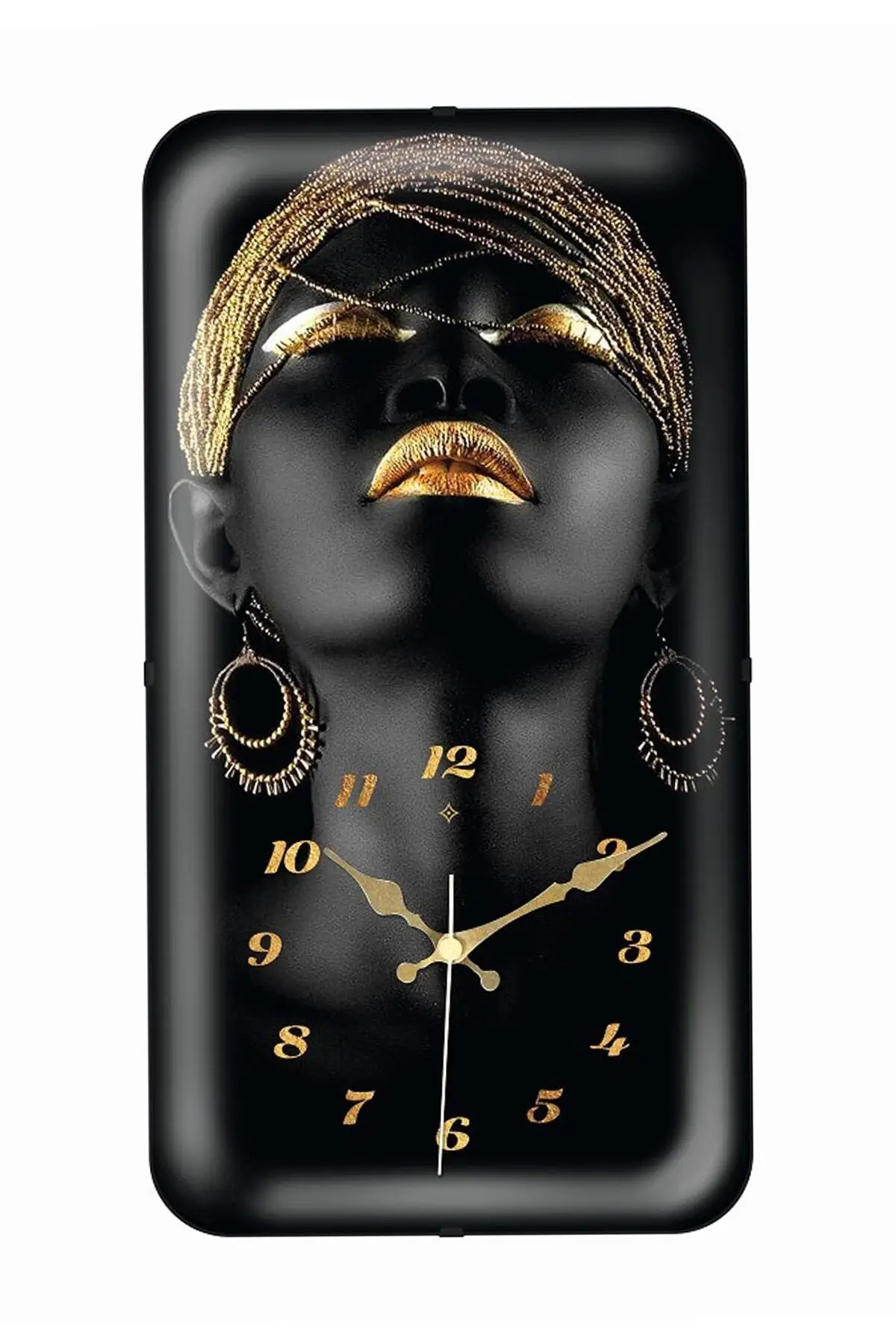 Wall Clock Women With Vertical Earrings Home And Office Decoration Souvenirs Home Furniture Souvenirs Black Woman Painting
Wall Clock Women With Vertical Earrings Home And Office Decoration Souvenirs Home Furniture Souvenirs Black Woman Painting
