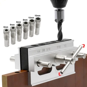 Metric/Inch Woodworking Self-Centering Hole Punch Locator Drill Guide Set Doweling Jig Kit for DIY Hand Woodworking TSH
Metric/Inch Woodworking Self-Centering Hole Punch Locator Drill Guide Set Doweling Jig Kit for DIY Hand Woodworking TSH