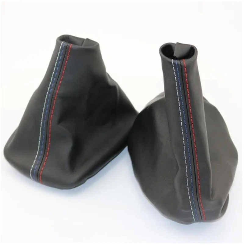 

Car Gear Shift Stick Collars Manual Handbrake Gaiter Knob Black Leather Boot Car-Styling For BMW 3 Series E30 E34 E36 E46 M3 Z3