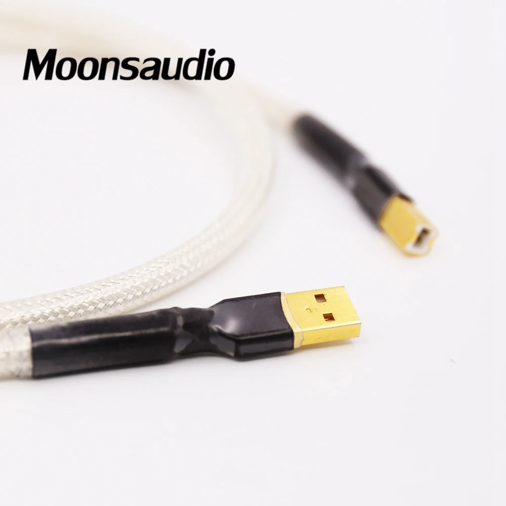 HI Fi QED посеребренный usb кабель 6N OCC Type A B DAC USB для передачи данных END Interconnector