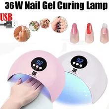 2019 nova marca 36 w lâmpada do prego secadores de unhas led uv lâmpada led gelo máquina de fototerapia uv para todos os gel unha polonês secagem cura(China)