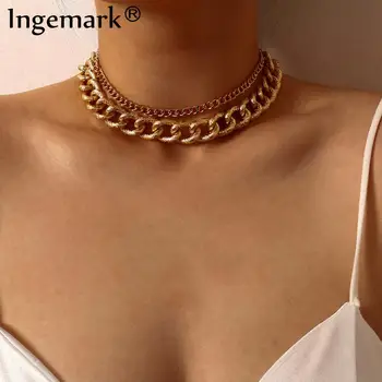 High Quality Gothic Curb Cuban Big Chunky Chain Necklace Colar Statement Steampunk Layered Aluminum Thick Necklace Women Jewelry
High Quality Gothic Curb Cuban Big Chunky Chain Necklace Colar Statement Steampunk Layered Aluminum Thick Necklace Women Jewelry