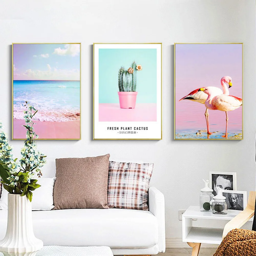 Simple Ins Pink Decor Painting Nordic FRESH PLANT CACTUS Seaside Landscape Canvas Painting Living Room Wall Poster Picture Mural
Simple Ins Pink Decor Painting Nordic FRESH PLANT CACTUS Seaside Landscape Canvas Painting Living Room Wall Poster Picture Mural