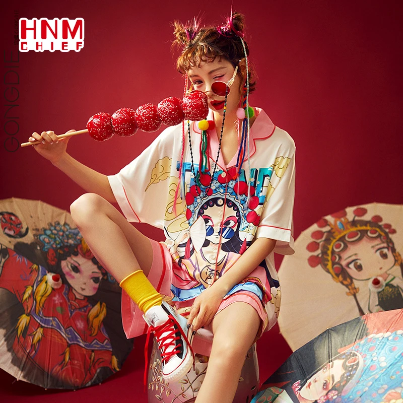 HNMCHIEF Red 2PCS Shirt&Shorts Pajamas Set Women Cute Sleepwear Satin Print Nightwear Cartoon Intimate Lingerie Casual Pyjamas
HNMCHIEF Red 2PCS Shirt&Shorts Pajamas Set Women Cute Sleepwear Satin Print Nightwear Cartoon Intimate Lingerie Casual Pyjamas