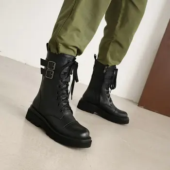 Sianie Tianie Cool Punk Goth Buckle Strap Cross-tied Chunky Platform Winter Warm Woman Shoes Army Motorcyle Ankle Women Boots
Sianie Tianie Cool Punk Goth Buckle Strap Cross-tied Chunky Platform Winter Warm Woman Shoes Army Motorcyle Ankle Women Boots