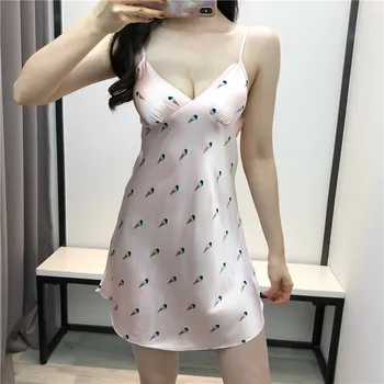 Fiklyc Silk Sexy Female Summer With Chest Pad Nightdress Small Chest Gathered Strapless Backless Spring Skirt
Fiklyc Silk Sexy Female Summer With Chest Pad Nightdress Small Chest Gathered Strapless Backless Spring Skirt