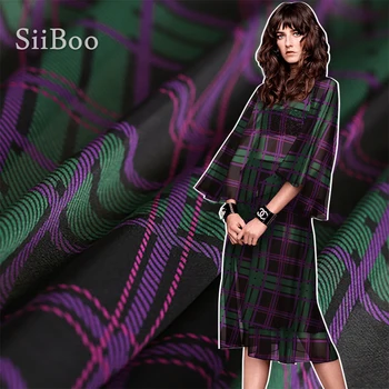 siiboo 100% natural silk georgette fabric purple green plaid for women dress Tissu à carreaux en soie sp6241
siiboo 100% natural silk georgette fabric purple green plaid for women dress Tissu à carreaux en soie sp6241