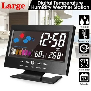 LED Digital Clock Calendar with Time/Date/Week/Alarm/Temperature/Humidity/Weather/Snooze Display Support Night Clock
LED Digital Clock Calendar with Time/Date/Week/Alarm/Temperature/Humidity/Weather/Snooze Display Support Night Clock