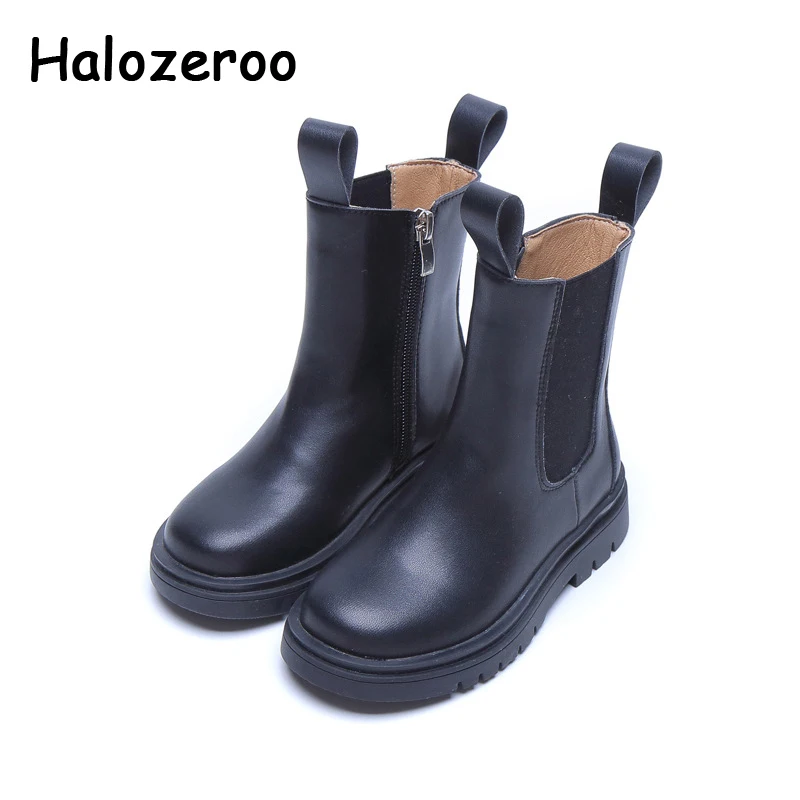 Autumn Kids Chelsea Boots Children Motorcycle Shoes Baby Girls Black Ankle Boys Slip On Brand Dress Fashion |