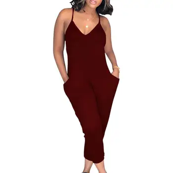 Summer Women Solid Color V Neck Sleeveless Jumpsuit Loose Romper with Pockets Jumpsuit Loose Romper with Pockets Summer Women
Summer Women Solid Color V Neck Sleeveless Jumpsuit Loose Romper with Pockets Jumpsuit Loose Romper with Pockets Summer Women
