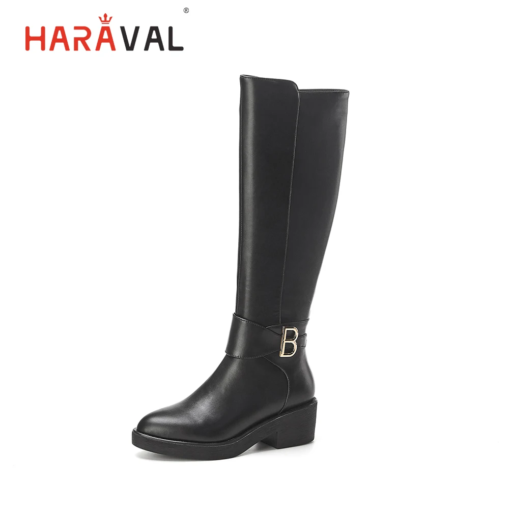 HARAVAL Fashion Woman Winter Long Boot Quality Genuine Leather Round Toe Thick Heel Shoe Solid Zipper Sexy Warm Casual Boot B245
HARAVAL Fashion Woman Winter Long Boot Quality Genuine Leather Round Toe Thick Heel Shoe Solid Zipper Sexy Warm Casual Boot B245