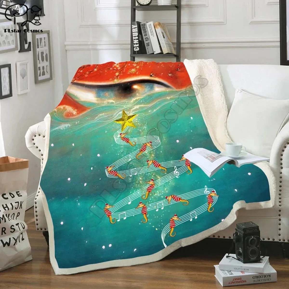 Seahorse Christmas In The Sea Blanket 3D full printed Wearable Blanket Adults/kids Fleece Blanket drop shippng style -2
Seahorse Christmas In The Sea Blanket 3D full printed Wearable Blanket Adults/kids Fleece Blanket drop shippng style -2