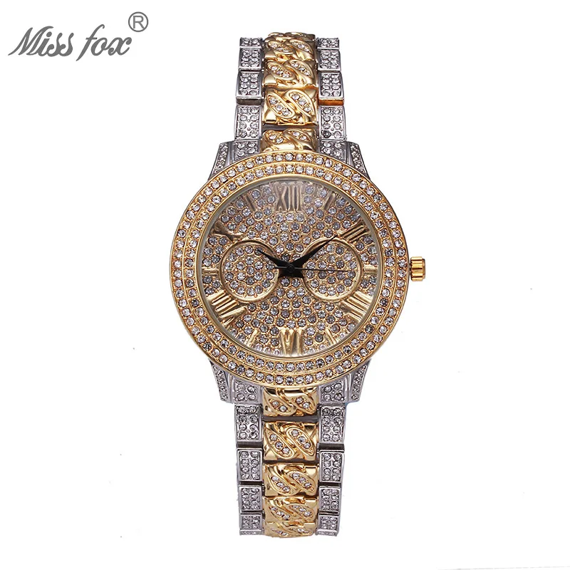 Hot Selling Women's Full of Crystals Quartz Watch Metal Diamond Set Surface Drilling Steel Watch
Hot Selling Women's Full of Crystals Quartz Watch Metal Diamond Set Surface Drilling Steel Watch