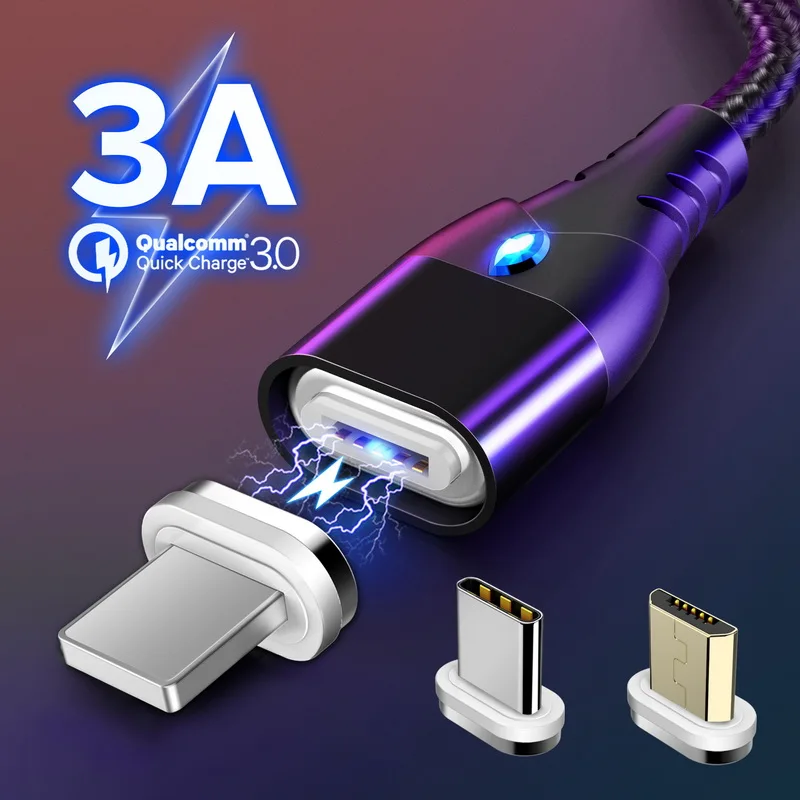 GETIHU 2m 3A Magnetic Cable For iPhone XS Samsung Charger Quick Charge 3.0 Micro USB Type C Magnet Phone Fast Charging Data Cord
GETIHU 2m 3A Magnetic Cable For iPhone XS Samsung Charger Quick Charge 3.0 Micro USB Type C Magnet Phone Fast Charging Data Cord