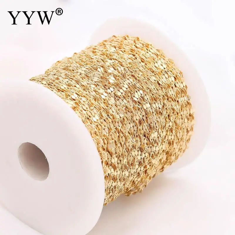 5m/Spool Gold Color Chain Metal Ball Beading Chains For Diy Necklaces Jewelry Making Basic Cord Findings Accessories | Украшения и