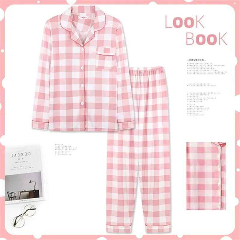 2021 Cute Sleepwear Women Two Pieces Spring Summer Home Suit Ladies Thin Long-sleeved Pants Pijama Sets Night Suit Home Wear New
2021 Cute Sleepwear Women Two Pieces Spring Summer Home Suit Ladies Thin Long-sleeved Pants Pijama Sets Night Suit Home Wear New