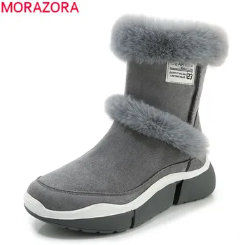 MORAZORA 2020 winter keep warm fashion comfortable snow boots square toe flat heel zip ankle boots for woman black gray
MORAZORA 2020 winter keep warm fashion comfortable snow boots square toe flat heel zip ankle boots for woman black gray