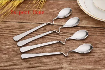800pcs Stainless steel Twisted handle Curved Tea Coffee Drink Condiment Spoon Teaspoon V handled Honey jam DHL Fedex Free
800pcs Stainless steel Twisted handle Curved Tea Coffee Drink Condiment Spoon Teaspoon V handled Honey jam DHL Fedex Free