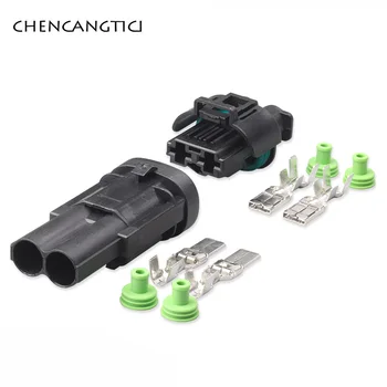 2 Sets 2 Pin Way Auto Waterproof Sensor Connector Sealed Electrical High Current Fan Motor Plug 1544317-1 1544678-2 1544334-1
2 Sets 2 Pin Way Auto Waterproof Sensor Connector Sealed Electrical High Current Fan Motor Plug 1544317-1 1544678-2 1544334-1