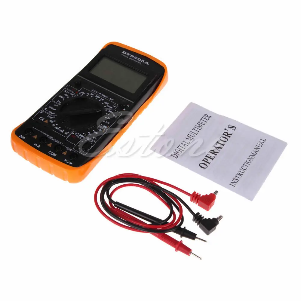 Drop Shipping New Digital DT9205A Multimeter LCD AC/DC Ammeter Resistance Capacitance Tester
Drop Shipping New Digital DT9205A Multimeter LCD AC/DC Ammeter Resistance Capacitance Tester