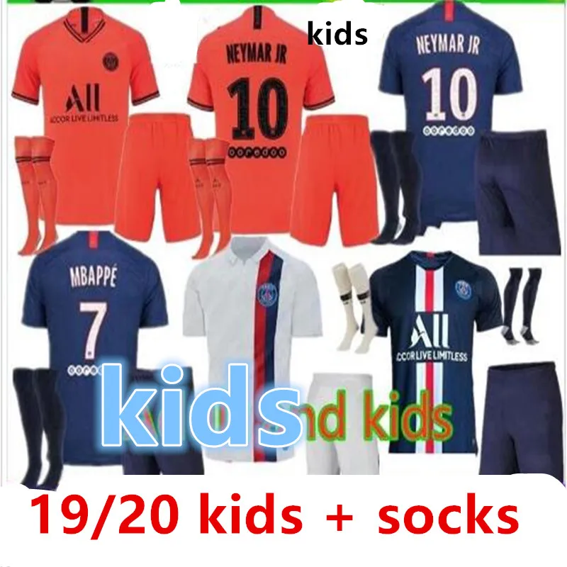 

2019 psg soccer football MBAPPE NEYMAR JR CAVANI VERRATTI KIMPEMBE DANI ALVES DI MARIA children kit 19/20 psg kids jerseys
