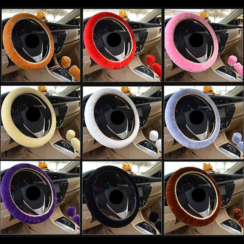 Shop Generic (A 3pcs)Universal Steeringwheel Plush Car Steering Wheel