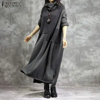 Stylish Turtleneck Sweatshirts Dress Casual Hoodies Women's Spring Sundress ZANZEA Pullovers Female Pacthwork Robe Plus Size 7
Stylish Turtleneck Sweatshirts Dress Casual Hoodies Women's Spring Sundress ZANZEA Pullovers Female Pacthwork Robe Plus Size 7