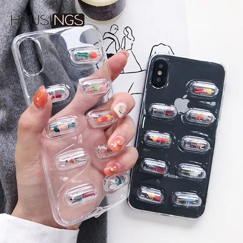 Cute Cartoon Transparent Phone Case For iPhone XR X Xs Max Lovely Stereoscopic Capsule Doll For iPhone 7 8 Plus TPU Back Cover
Cute Cartoon Transparent Phone Case For iPhone XR X Xs Max Lovely Stereoscopic Capsule Doll For iPhone 7 8 Plus TPU Back Cover