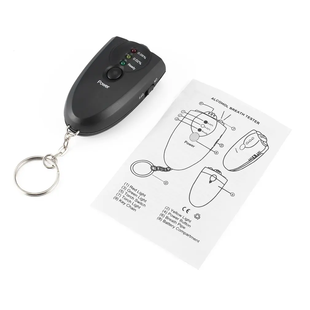Professional Portable Keychain Design LED Alcohol Breath Tester Breathalyzer Alcohol Analyzer Diagnostic Tool
Professional Portable Keychain Design LED Alcohol Breath Tester Breathalyzer Alcohol Analyzer Diagnostic Tool