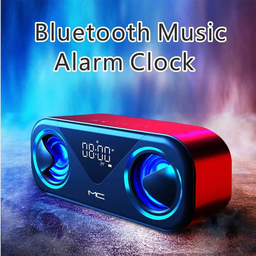 Wireless bluetooth speaker outdoor portable subwoofer speaker music table clock digital alarm clock with temperature FM radio
Wireless bluetooth speaker outdoor portable subwoofer speaker music table clock digital alarm clock with temperature FM radio