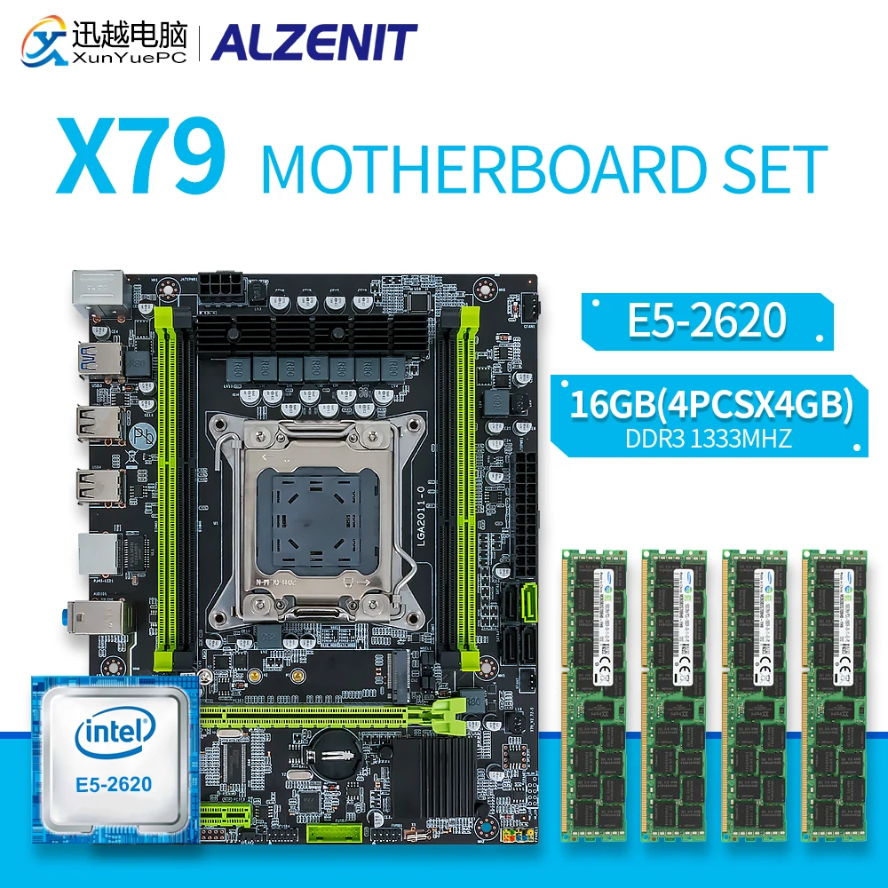 ALZENIT X79 Motherboard Set X79M-CE3 PLUS With LGA 2011 Combo Xeon E5-2620 CPU 4x4GB = 16GB DDR3 1333MHz Memory PC3 10600 RAM
ALZENIT X79 Motherboard Set X79M-CE3 PLUS With LGA 2011 Combo Xeon E5-2620 CPU 4x4GB = 16GB DDR3 1333MHz Memory PC3 10600 RAM
