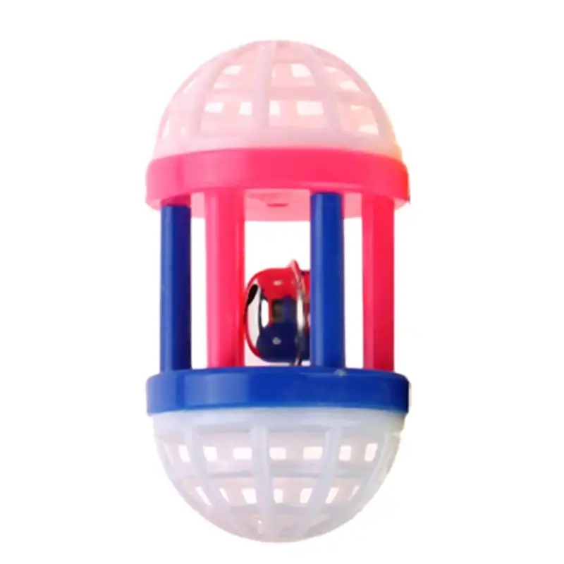 Plastic Colorful Cat Toy Play Kitten Fun Games Pets Interactive Funny Cat Bells Ball Toy