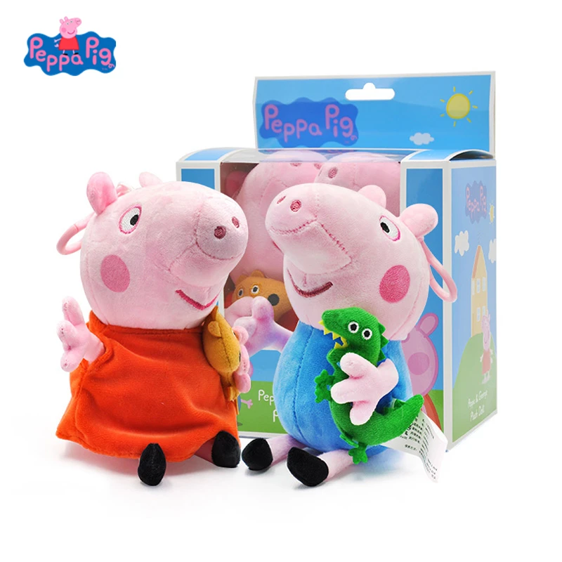 

Original Peppa Pig 19cm George Cartoon Animal Stuffed Plush Toys Doll For Girl Friend Family Party Keychain Pendant Toy Kid Gift