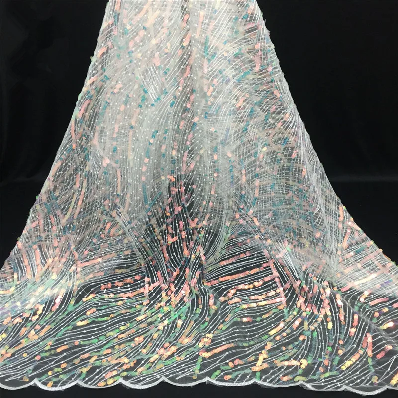 Sequins embroidered lace fabric 6MM gold light magic beads beads polyester mesh embroidery performance show children's wear 
Sequins embroidered lace fabric 6MM gold light magic beads beads polyester mesh embroidery performance show children's wear