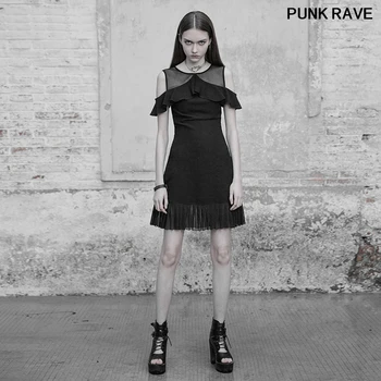 Classic Lotus Leaf Edge lovely A-line Dress Gothic sexy slim Women Mesh Stitching Chiffon Strapless Dress PUNK RAVE OPQ-336LQF
Classic Lotus Leaf Edge lovely A-line Dress Gothic sexy slim Women Mesh Stitching Chiffon Strapless Dress PUNK RAVE OPQ-336LQF