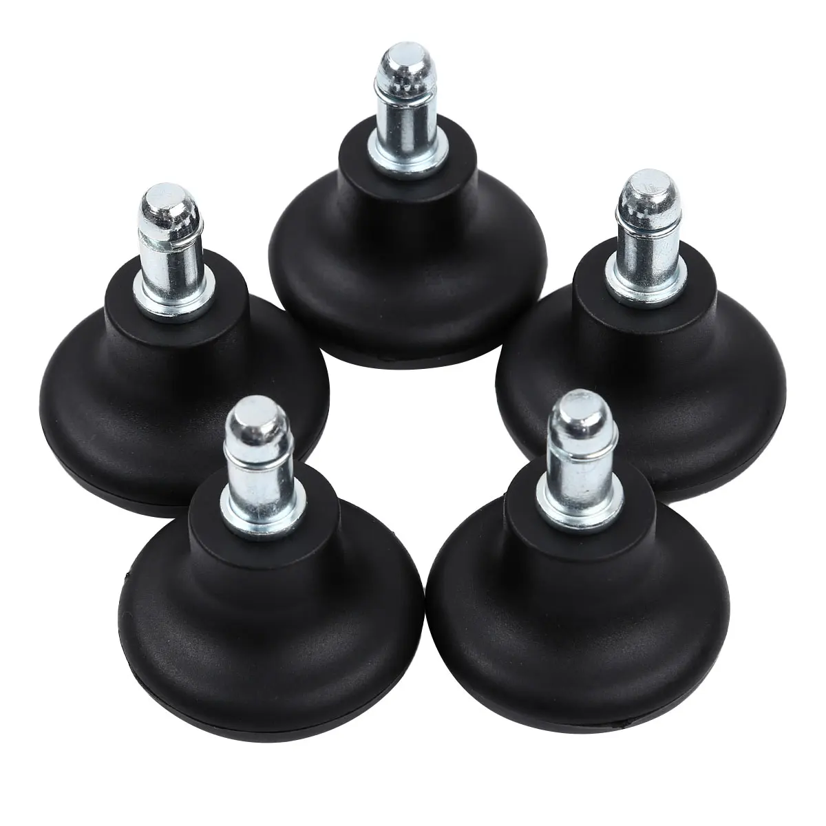 

5Pcs Office Chair Bell Glides Replacement Swivel Chair Caster Wheels to Fixed Stationary Castors