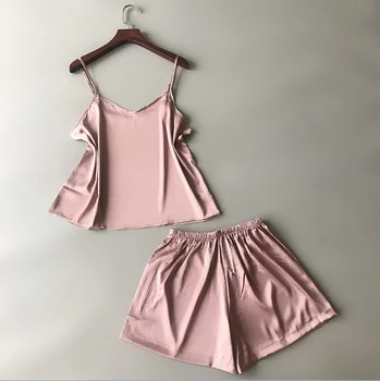 Women's Pajamas Set simple suspender vest shorts ice silk fat mm Large Adult Sexy comfortable soft loose Korean home wear stz43
Women's Pajamas Set simple suspender vest shorts ice silk fat mm Large Adult Sexy comfortable soft loose Korean home wear stz43
