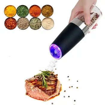 New Electric Pepper Spice Salt Mill Grinder With LED Light Cooking Muller Kitchen Tools Gadgets
New Electric Pepper Spice Salt Mill Grinder With LED Light Cooking Muller Kitchen Tools Gadgets