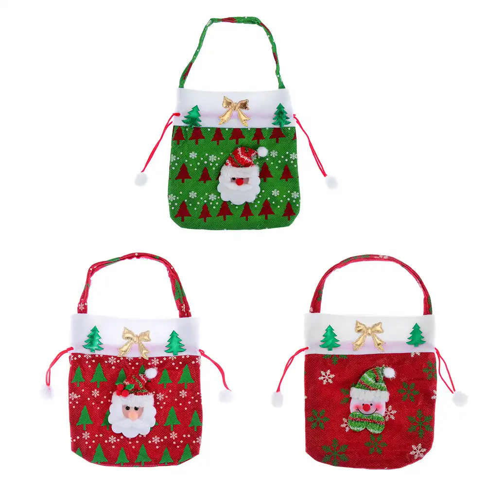 1pcs christmas gift drawstring bag present bag merry christmas