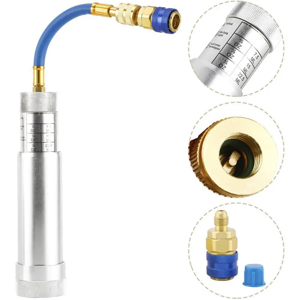 Car Air Conditioner R134a Refrigerant Oil and Dye Injection Tools Hand Turn Screw-in Coolant r134a Refrigeration Gas Filler Tube
Car Air Conditioner R134a Refrigerant Oil and Dye Injection Tools Hand Turn Screw-in Coolant r134a Refrigeration Gas Filler Tube
