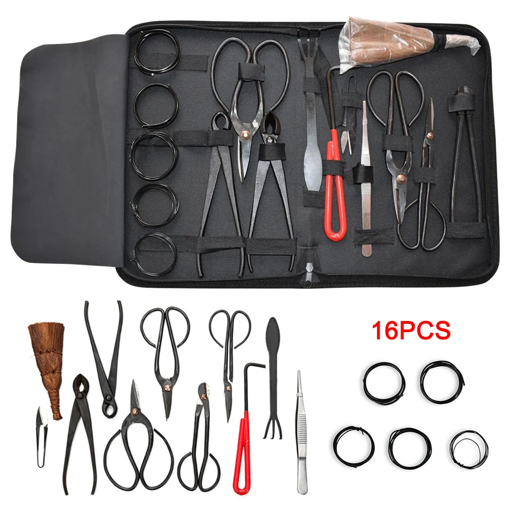 16Pcs Garden Bonsai Tool Set Carbon Steel Kit Cutter Scissors with Nylon Case Dropshipping FAS
16Pcs Garden Bonsai Tool Set Carbon Steel Kit Cutter Scissors with Nylon Case Dropshipping FAS