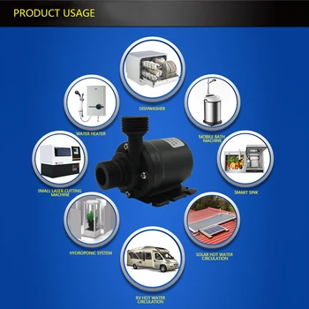 DC 12V 24V 5M 800L/H Portable Mini Brushless Motor Ultra-quiet Submersible Water Pump for Cooling System Fountains Heater new
DC 12V 24V 5M 800L/H Portable Mini Brushless Motor Ultra-quiet Submersible Water Pump for Cooling System Fountains Heater new