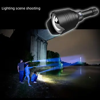 50W P10 LED Flashlight 4 Modes 5000LM Power Display Torch Glare Lamp without Battery Solid Lamp Holder Large Wide-angle Lens
50W P10 LED Flashlight 4 Modes 5000LM Power Display Torch Glare Lamp without Battery Solid Lamp Holder Large Wide-angle Lens
