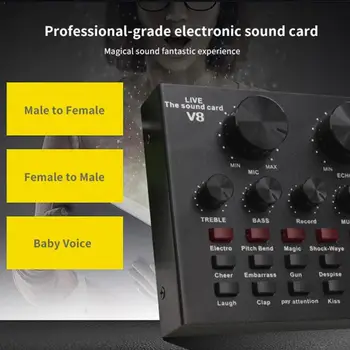 V8 Sound Card Mixer Audio Interface External Streaming USB Broadcast Card Sound For Computer Mixer Microphone Headset PC U1B0
V8 Sound Card Mixer Audio Interface External Streaming USB Broadcast Card Sound For Computer Mixer Microphone Headset PC U1B0
