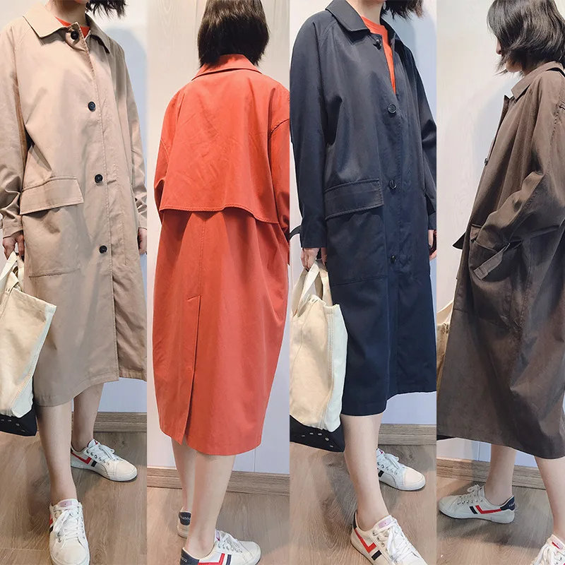 Women Trench 2019 Early Autumn New Temperament Models Tencel Cotton Long Trench Coat
Women Trench 2019 Early Autumn New Temperament Models Tencel Cotton Long Trench Coat
