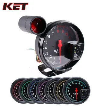 KET 5 Inch Car RPM 11000K Tachometer Gauge digital 7Color Backlight LED Shift Light rpm meter for 1-10 cylinder engine vehicles
KET 5 Inch Car RPM 11000K Tachometer Gauge digital 7Color Backlight LED Shift Light rpm meter for 1-10 cylinder engine vehicles