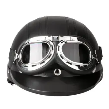 Men Women Motorcycle Motorbike Vintage Visor Helmet Hat Headwear with Goggles Motorcyle Accessories Exterior 
Men Women Motorcycle Motorbike Vintage Visor Helmet Hat Headwear with Goggles Motorcyle Accessories Exterior